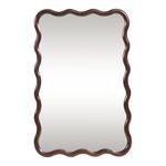 Miroir décoration moderne design mural 90 x 60 cm marron foncé 03_0010184