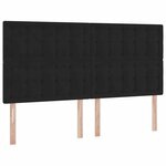 vidaXL Lit de Rangement avec matelas Noir 200 x 200 cm Velours