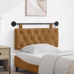 vidaXL Tête de lit suspendue Marron Velours
