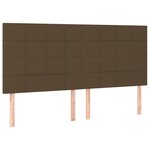 vidaXL Cadre de lit avec tête de lit Marron foncé 200x200 cm Tissu