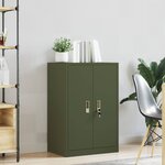 vidaXL Armoire de rangement Vert olive 60 x 40 x 90 cm Acier