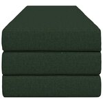 vidaXL Canapé-lit pliable 200 x 67 x 45 cm Vert foncé
