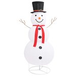 vidaXL Figurine de bonhomme de neige de Noël à LED Tissu 180 cm