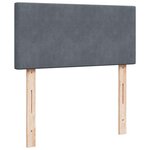 vidaXL Sommier à lattes de lit et matelas Gris foncé 80x200 cm Velours