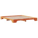 vidaXL Cadre de lit Marron ciré Bois de pin massif 180 x 200 cm