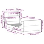 vidaXL Cadre de lit sans matelas blanc 75x190 cm bois de pin massif