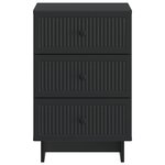 vidaXL Cabinet de chevet Noir 43 x 41 x 66 5 cm Bois d'ingénierie