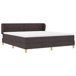 Lit avec sommier tapissier et matelas vidaXL en marron foncé  180x200 cm tissu