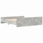 vidaXL Cadre de lit sans matelas gris béton 180x200 cm