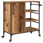 vidaXL Chariot de cuisine Bois ancien 87 5 x 38 5 x 84 5 cm