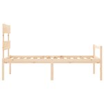 vidaXL Lit pour personne âgée et tête de lit 90x200 cm bois massif