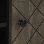 vidaXL Meuble TV noir 105x33x46 cm bois massif de manguier