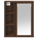 vidaXL Armoire murale de salle de bain miroir chêne marron 50x21x60 cm