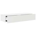 vidaXL Étagère murale avec tiroirs blanc 100x36x19cm bois d'ingénierie