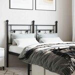 vidaXL Tête de lit de remplacement métal noir 120 cm
