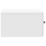 vidaXL Cabinet de chevet mural Blanc brillant 34 5 x 33 x 20 cm