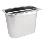 Bac gastro inox gn 1/4 - 200 mm - vogue -  - inox5 2 265x200x162mm