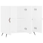 vidaXL Buffet blanc 90x34x80 cm bois d'ingénierie