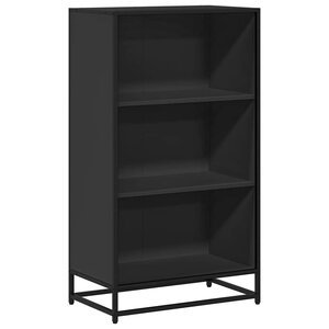 vidaXL Bibliothèque noir 60x35x107 5 cm bois d'ingénierie