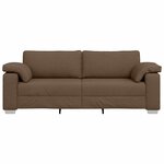 vidaXL Canapé avec coussin Marron 219 x 77 x 82 cm tissu