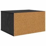 vidaXL Support d'imprimante avec tiroir Chêne noir 40 x 32 x 24 cm