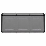 vidaXL Boîte de rangement de jardin 138x53x57 cm 330 L Gris foncé noir