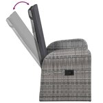 vidaXL Ensemble à manger de jardin avec coussins 9 Pièces Gris