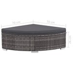 Salon de jardin meuble d'extérieur ensemble de mobilier 6 pièces avec coussins résine tressée gris 02_0016861