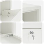 vidaXL Boîte aux lettres blanche 44x22x82 cm en acier