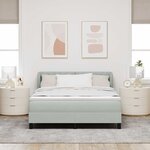 vidaXL Lit à ressorts avec matelas gris foncé 80x200 cm en velours