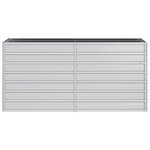vidaXL Lit surélevé de jardin 160x40x77 cm Acier galvanisé Argenté