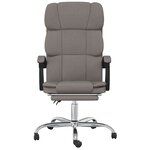 vidaXL Fauteuil inclinable de bureau Taupe Tissu