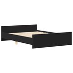 vidaXL Cadre de lit sans matelas noir 120x190 cm