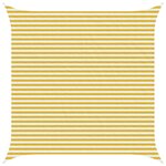vidaXL Voile d'ombre Jaune et blanc 4 x 4 m HDPE