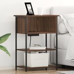vidaXL Cabinet de chevet Chêne marron 55 x 31 x 76 cm
