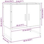 vidaXL Armoire lavabo de salle de bain chêne artisanal 60x33x60 cm