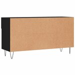 vidaXL Banc à chaussures noir 102x35x55 cm bois d'ingénierie