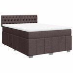 vidaXL Sommier à lattes de lit avec matelas Marron foncé 140x190 cm