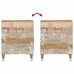 vidaXL Table de chevet 50x33x60 cm bois de manguier massif