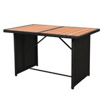 vidaXL Salon de jardin 5 Pièces avec coussins résine tressée noir