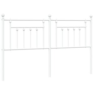 vidaXL Tête de lit métal blanc 180 cm