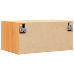 vidaXL Table de chevet avec tiroir 2 Pièces Marron cire 50 x 32 5 x 24 cm