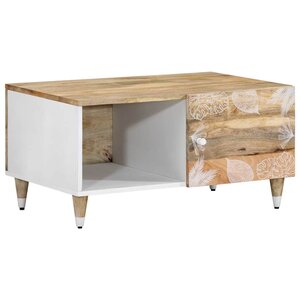 vidaXL Table basse 80x50x40 cm bois de manguier massif