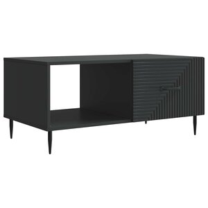 vidaXL Table basse Noir 90 x 50 x 40 cm Bois d'ingénierie