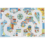 Tapis de jeu - Chambre - Enfant - Ville  voiture - 120x78cm - Dès 2 ans - Janod