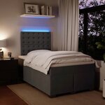 vidaXL Sommier à lattes de lit et matelas gris foncé 120x190cm velours