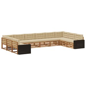 vidaXL Ensembles de canapés 10 pc Bois d'Acacia Massif