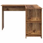 vidaXL Bureau d'angle avec rangement Bois ancien 140 x 113.5 x 75 cm