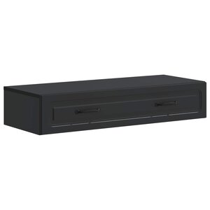 vidaXL Table d'appoint murale Noir 87 5 x 34 5 x 17 cm