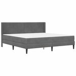 vidaXL Cadre de lit avec matelas Gris foncé 200 x 200 cm Velours